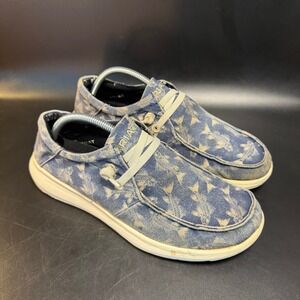 Ariat US 9.5D Mens Fish Bone Print Textile‎ Loafers Casual Comfort Slip On Shoes